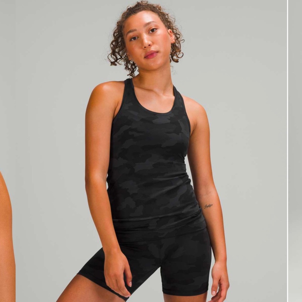 Lululemon Cool Racerback Tank Nulu Heritage 365 Camo Deep Coal Size 18 or 20